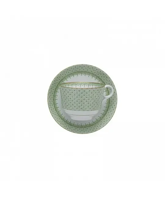 Apple Green Lace Tea Cup & Saucer – Mottahedeh