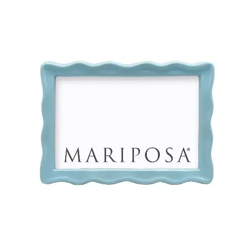 Aqua Wavy Picture Frame 5×7 – Mariposa