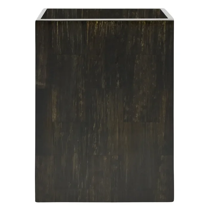Arles Faux Horn Square Wastebasket (Umber)
