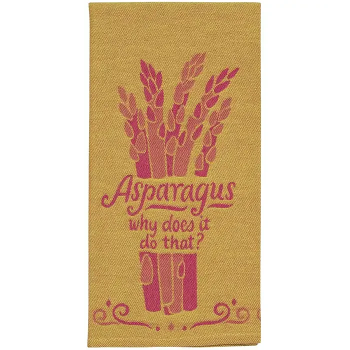 Asparagus Why Does it Do That Funny Woven Kitchen Tea Dish Cloth Towel 21″ x 28″ BlueQ at GetBullish
