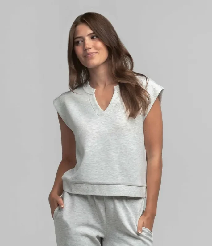 AstroKnit V Neck – Stone