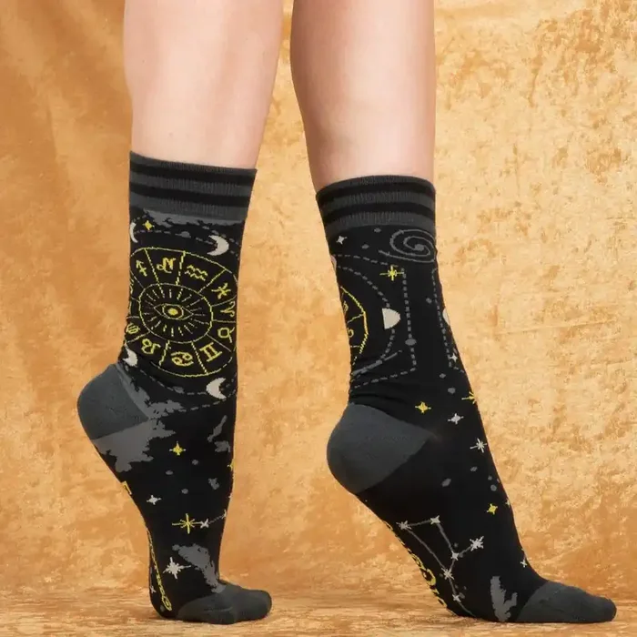 Astrology Crew Socks Zodiac Signs Design Socks