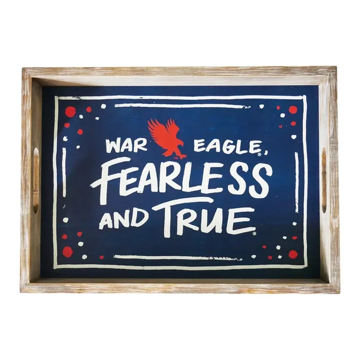 Auburn Spirit Wood Rectangle Tray