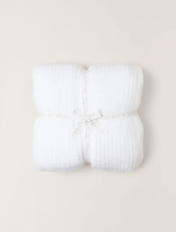 Barefoot Dreams- CozyChic Ribbed Bed Blanket (King)- White