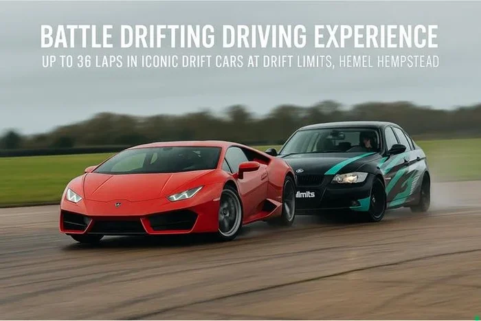 Battle Drifting Driving Experience – Up to 36 Laps in Iconic Drift Cars at Drift Limits, Hemel Hempstead