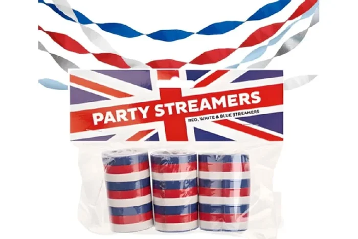 BBQ Party Streamers 3 Pack – Vibrant Red, White & Blue Outdoor Decor