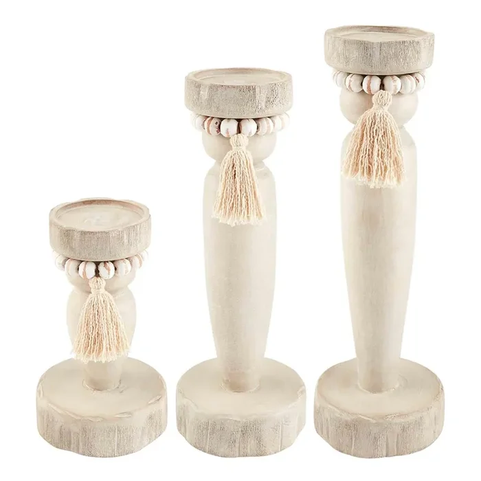 Bead Tassel Candlesticks