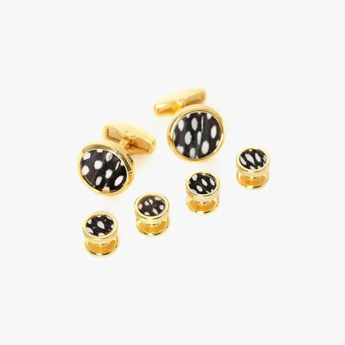 Bear Cufflink & Studs Set Gold – Brackish