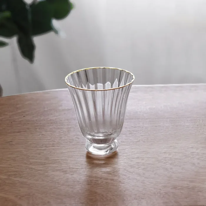 Beatriz Ball Audrey Stemless All Purpose Glass with Gold Rim, Set of 4