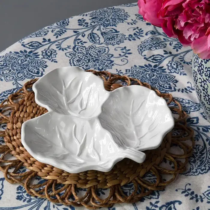 Beatriz Ball Vida Lettuce Melamine Triple Dip Bowl