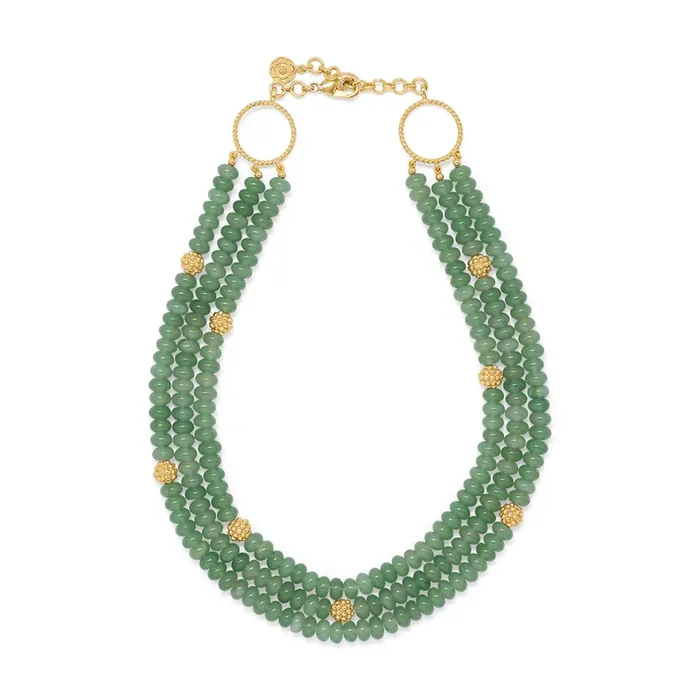 Berry & Bead Triple Strand Necklace, 18″+2″ – Meadow Jade