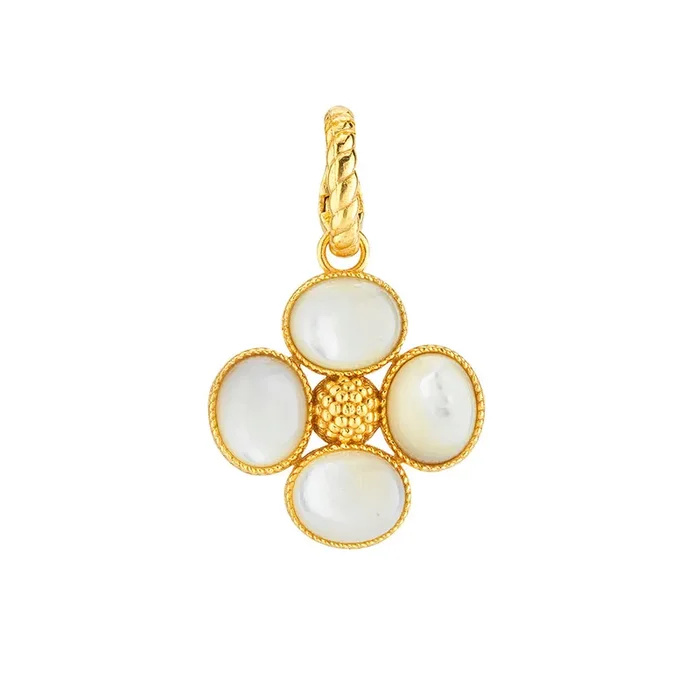 Berry Clover Double Sided Pendant – MOP
