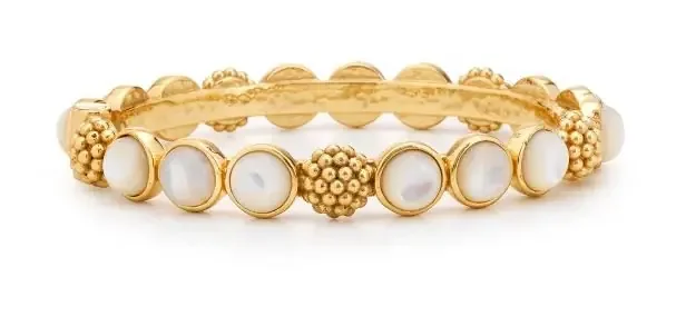 Berry Gem Hinged Bangle – MOP – Capucine De Wulf