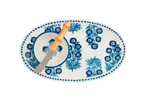 Block Print Tray & Tidbit Set