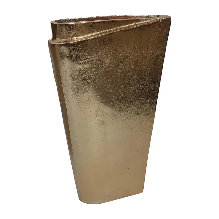 Blu from Sabavi Home Balee Champagne Metal Origami Vase