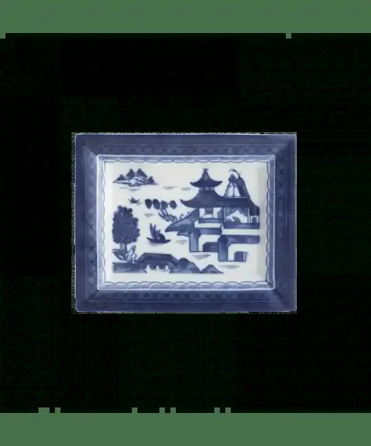 Blue Canton Small Rectangular Tray – Mottahedeh