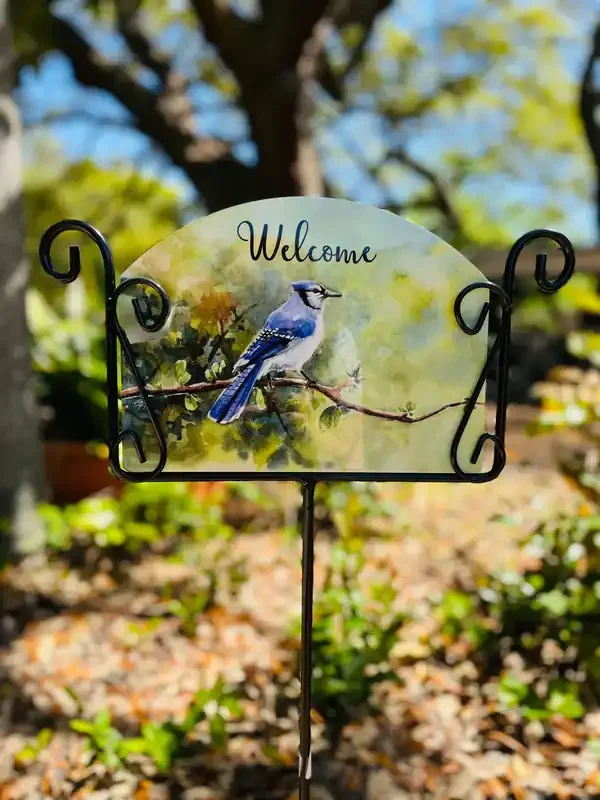 Blue Jay Garden Sign