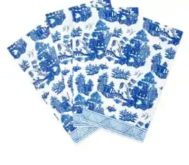Blue Willow Paper Guest/Dinner Napkins