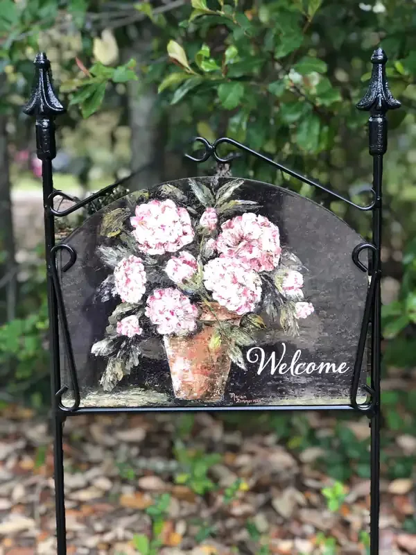 Blush Marigold Garden Sign