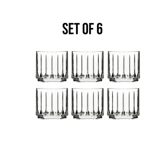 Bold Drinkware Tryst Polycarbonate Double Old Fashioneds, Set of 6