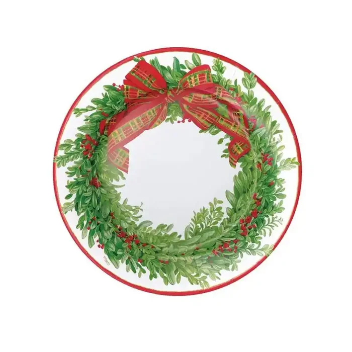 Boxwood Berries Salad/Dessert Paper Plates – 8 Per Pack – Caspari