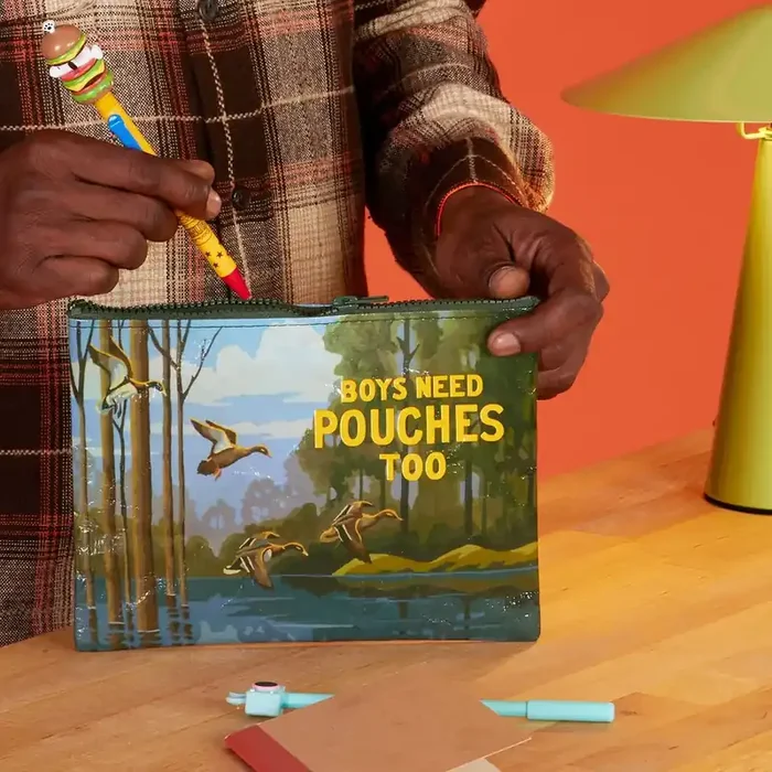 Boys Need Pouches Too Zipper Pouch Storage Case Organizer 9.5″ x 7.25″ BlueQ at GetBullish