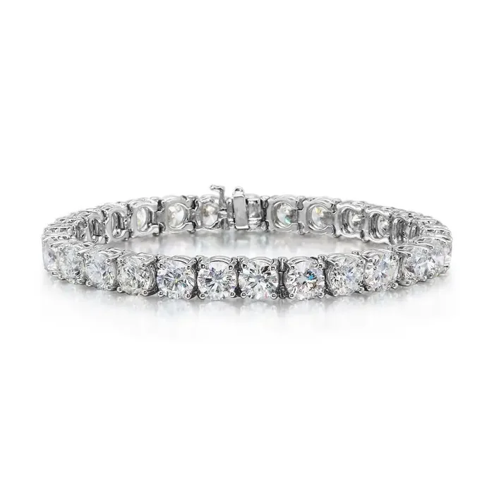 Bracelet 14kWG diamond tennis 5.18ct
