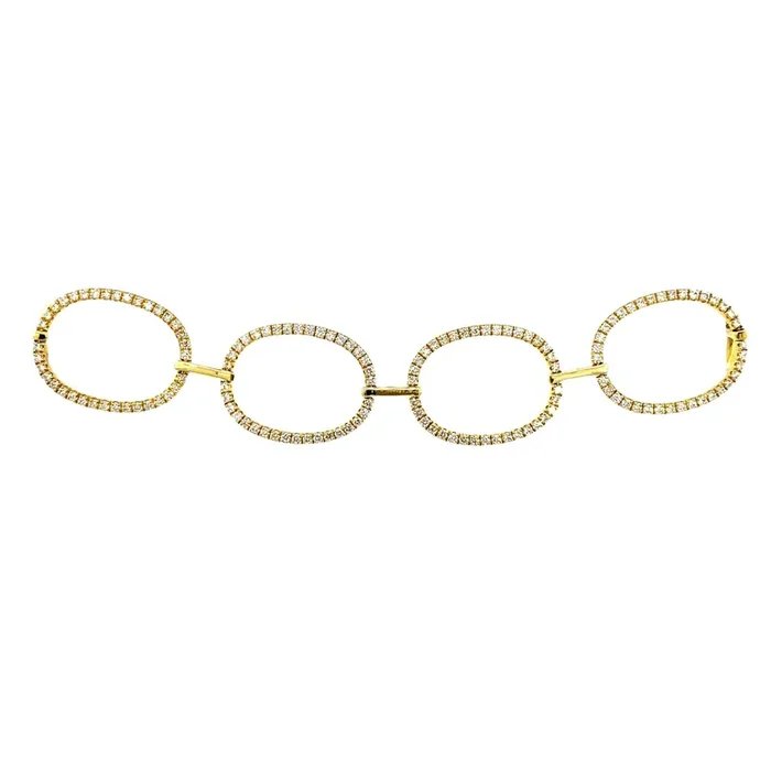 Bracelet diamond 3.27ct oval link