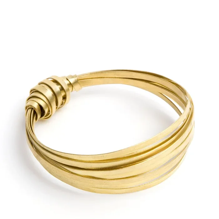 Brass ribbon bangle