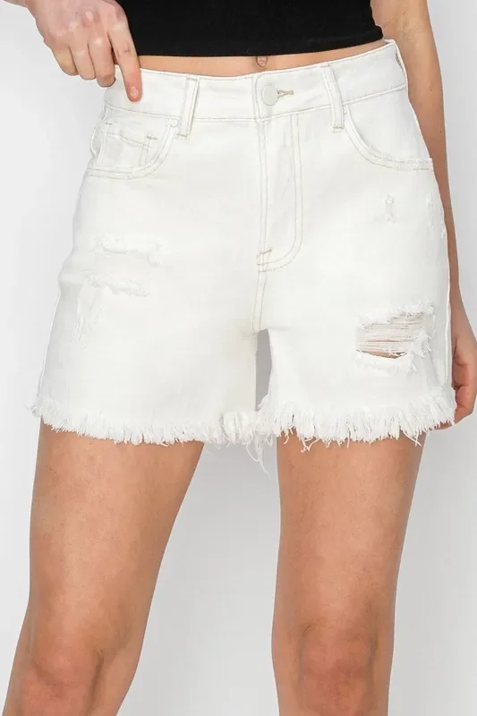 Brielle High Rise Shorts • Cream