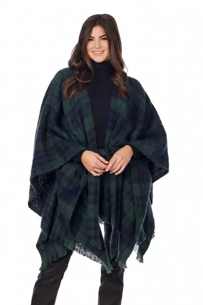 Brinley Belted Poncho • Green