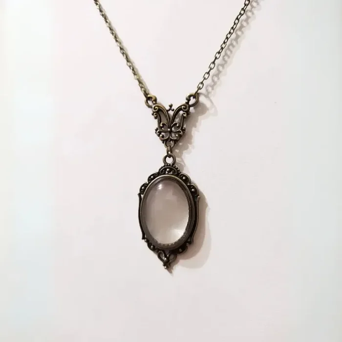 Bronze Magnifying Glass Pendant Necklace