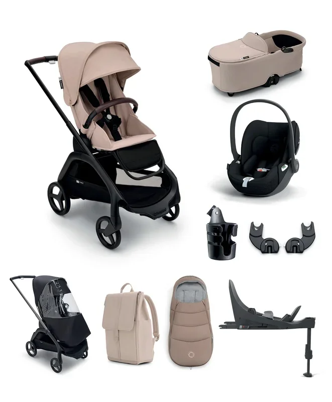Bugaboo Dragonfly Pushchair Bundle with Cloud T Car Seat & Base – Taupe