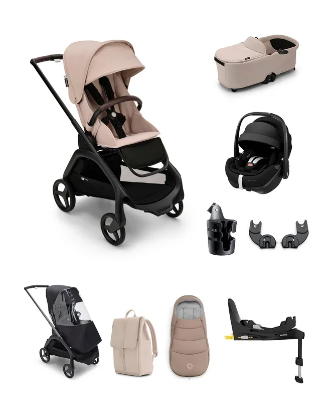 Bugaboo Dragonfly Pushchair Bundle with Maxi-Cosi Pebble 360 Pro² Car Seat & Base – Taupe