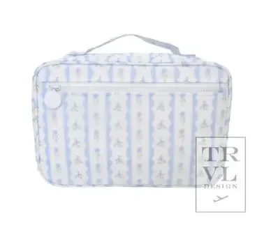 Bundle up2 Hanging Toiletry Bag Ribbon Floral Blue