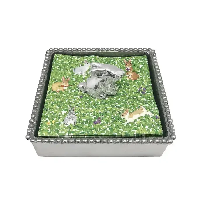 Bunny Beaded Napkin Box – Mariposa