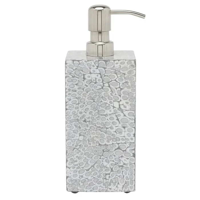 Callas Lacquered Soap Pump, XL (Silver/White)