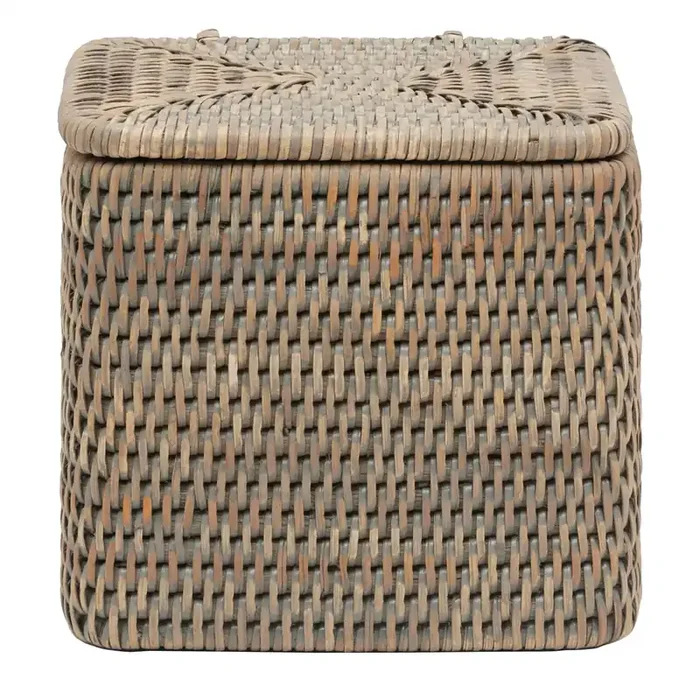 Camden Rattan Single Toilet Paper Holder Set of 2 (Gray)