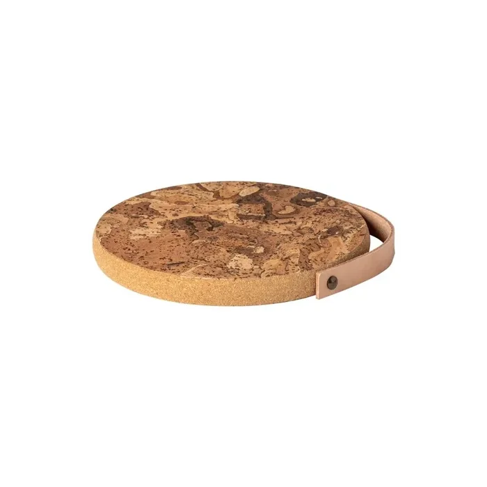 Casafina Living Natural Cork Trivet 20 w/ Leather Handle