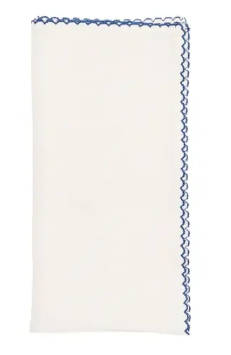 Casbah Napkin in White & Blue – Kim Seybert