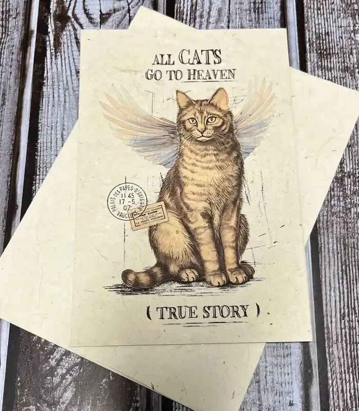 Cat Pet Bereavement Plantable Postcard