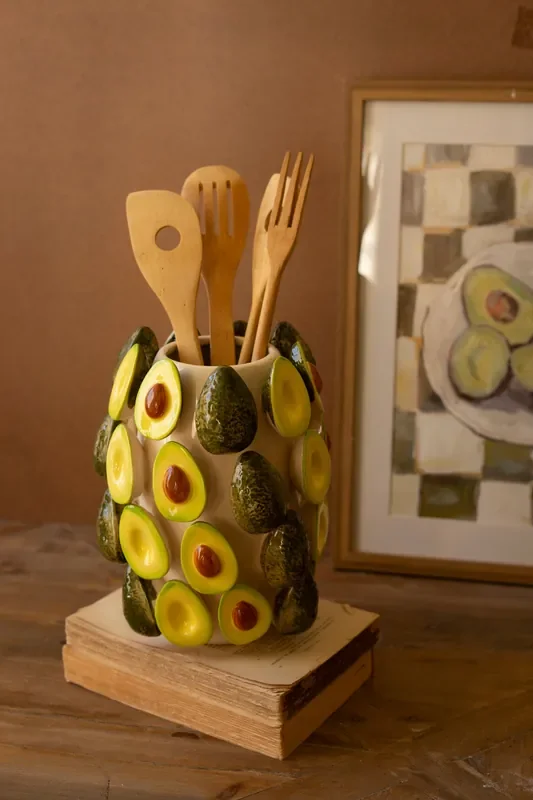 Ceramic Produce Vase / Avocados