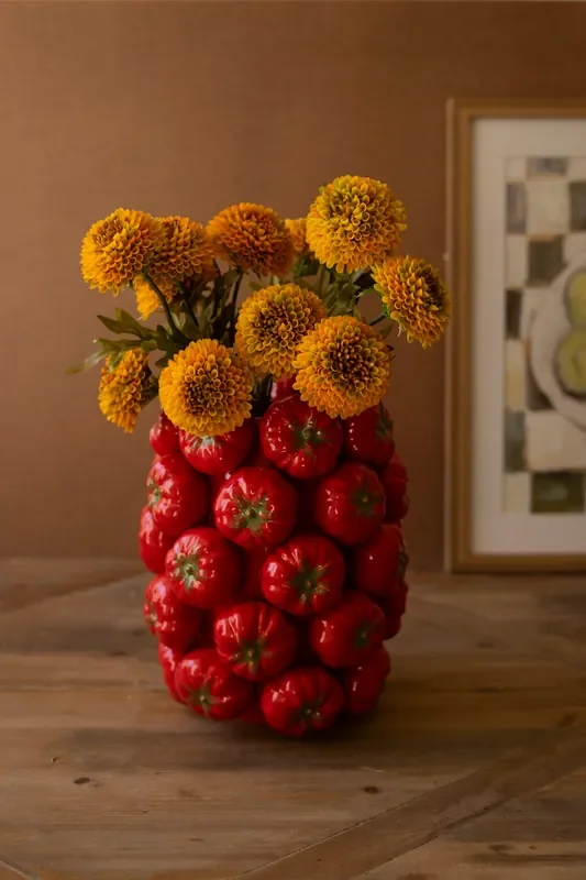 Ceramic Produce Vase / Tomatoes