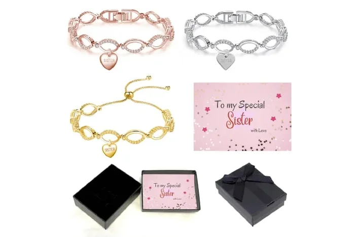 Charming ‘To Sister’ Bracelet with Heartfelt Message Box