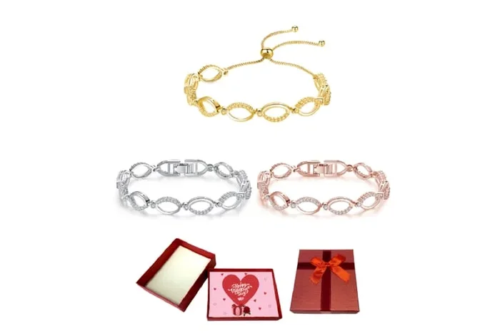 Charming Multi-linked Bracelet with Valentine Gift Box