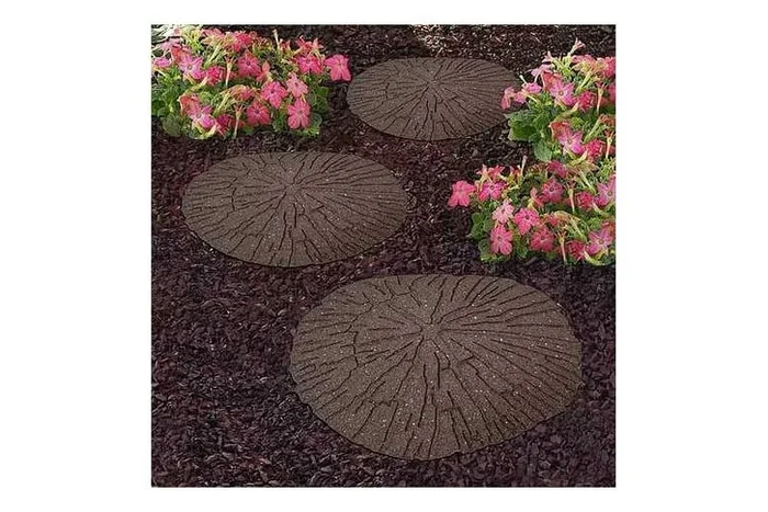 Charming Rustic Log Garden Stepping Stone