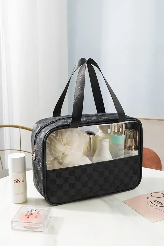 Checkered Pattern Travel Bag
