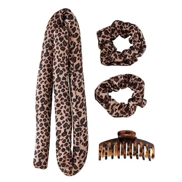 Cheetah Heatless Roller Set 4-Piece Hair Curler Set Hair Accessories