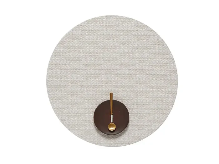 Chilewich Arrow Round Place Mats Set/4 (Porcelain)