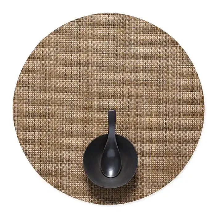 Chilewich Basketweave Round Place Mats Set/4 (Teak)